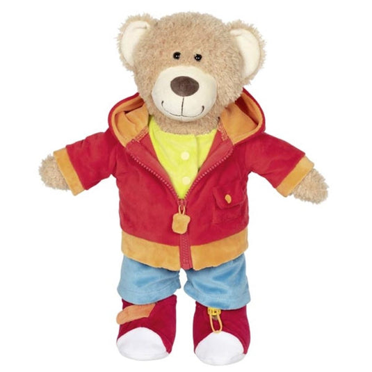 Goki aankleedpuzzel teddybeer houten speelgoed puzzel.