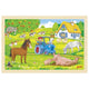 Goki houten puzzel boerderij. 24 delig. 3+