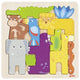 Goki houten puzzel safari. 21x21 cm. 11 delig