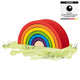 Goki houten bouwblokken regenboog, 5dlg.