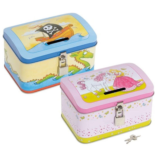 Spaarpot piraat en prinses. 14,2x10x8,8