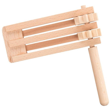 Goki ratel - dubbel - 15,5x1,5x9,5 cm - hout - muziek maken