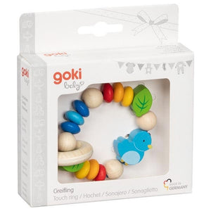 Goki houten grijpring vogel