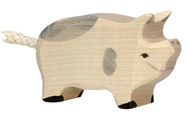 Holztiger varken, gevlekt. 6,5 cm.