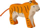 Holztiger tijger, staand. 14 cm.