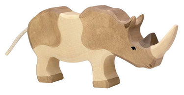 Holztiger neushoorn. 20 cm.