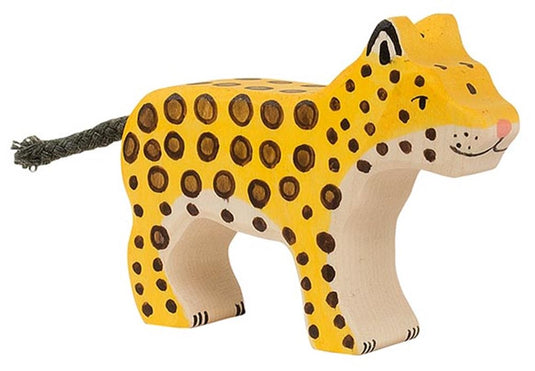 Holztiger luipaard, klein. 9,3 cm.