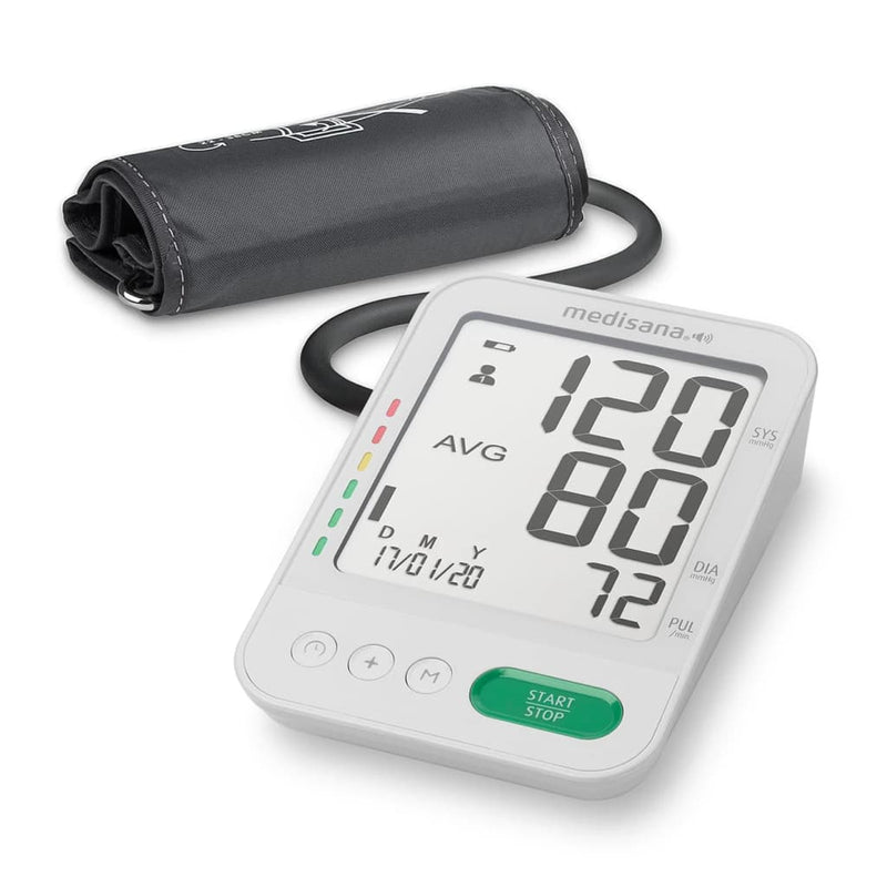 Load image into Gallery viewer, Medisana medisana bloeddrukmeter met spraakfunctie bu 586 voice bovenarm wit
