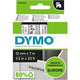 Tapes dymo d1 polyester 12mmx7m zwart-transparant glanzend