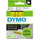 Tapes dymo d1 polyester 12mmx7m zwart-geel glanzend