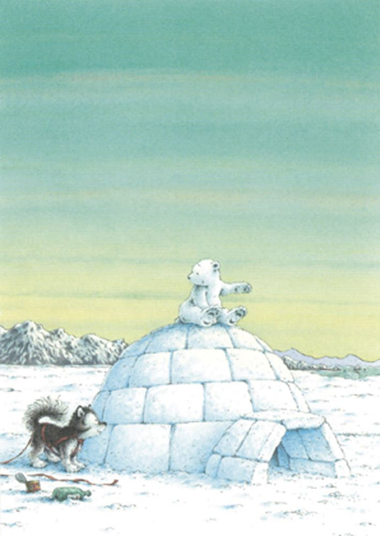 Prentbriefkaart 262: kleine ijsbeer en n