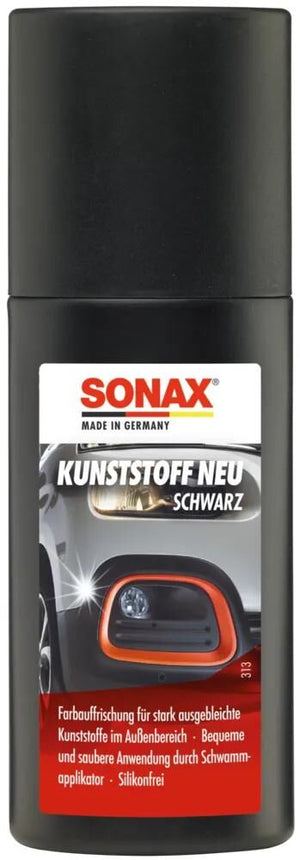 Sonax kunststoffpflegemittel kunststoffneu plastic new black 100ml