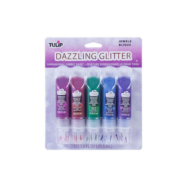 Tulip • 3d textielverf met glitter 29,5ml jewels 5st.