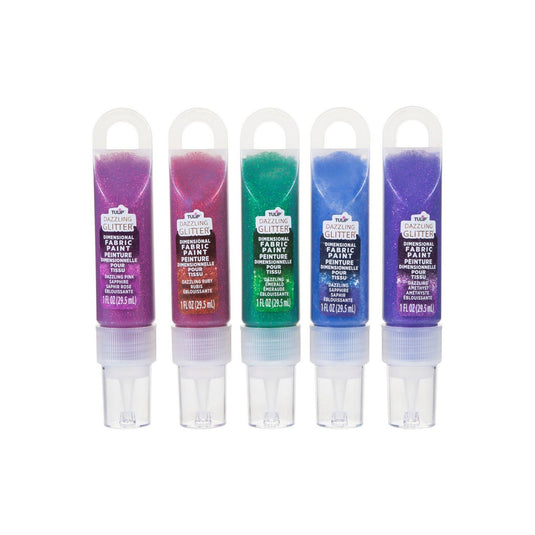Tulip • 3d textielverf met glitter 29,5ml jewels 5st.