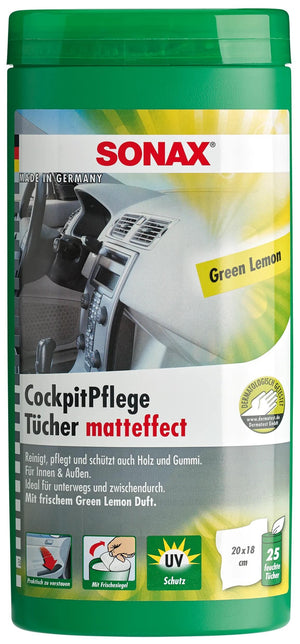 Sonax kunststoffpflege cockpitpflegetücher matteffect cockpit wipes box