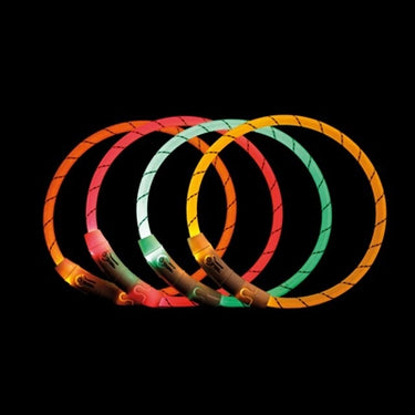 Trixie lichtgevende halsband hond flash usb tpu nylon groen