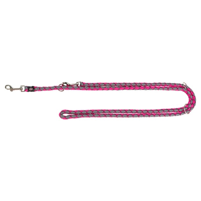 Afbeelding laden in galerijviewer, Trixie hondenriem cavo verstelbaar fuchsia grijs
