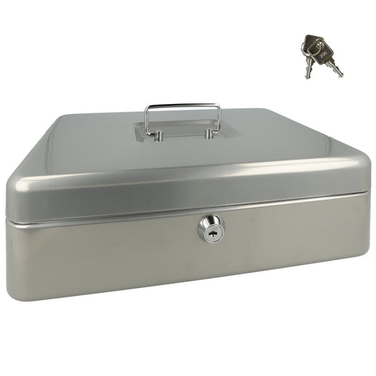 Westcott ac-e51002-zi geldkist 301x242x91mm zilvergrijs, kunststof inzet met 5 vakken