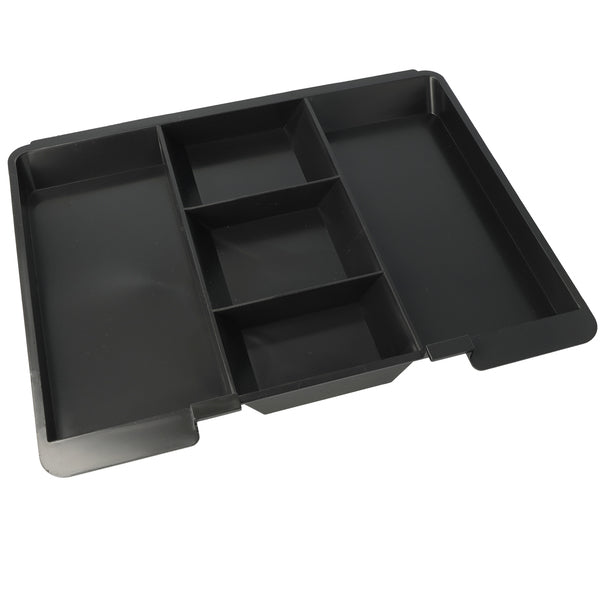 Load image into Gallery viewer, Westcott ac-e51002-zi geldkist 301x242x91mm zilvergrijs, kunststof inzet met 5 vakken
