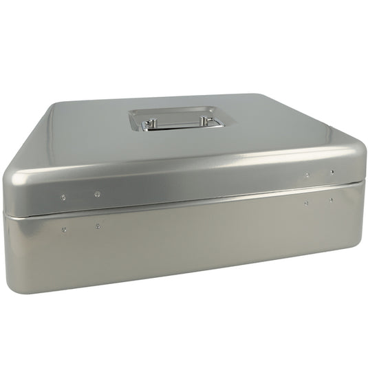 Westcott ac-e51002-zi geldkist 301x242x91mm zilvergrijs, kunststof inzet met 5 vakken