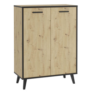 Fmd schoenenkast met 5 vakken 68,5x33x93,5 cm artisan eiken