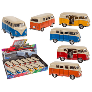 Dsp modelauto met pull-back. vw t1 bus | 12 stuks