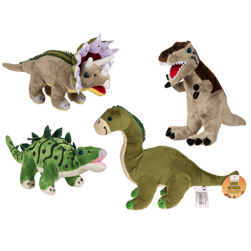 Afbeelding laden in galerijviewer, Pluche dinosaurus, ca. 31 cm. 4 assortie
