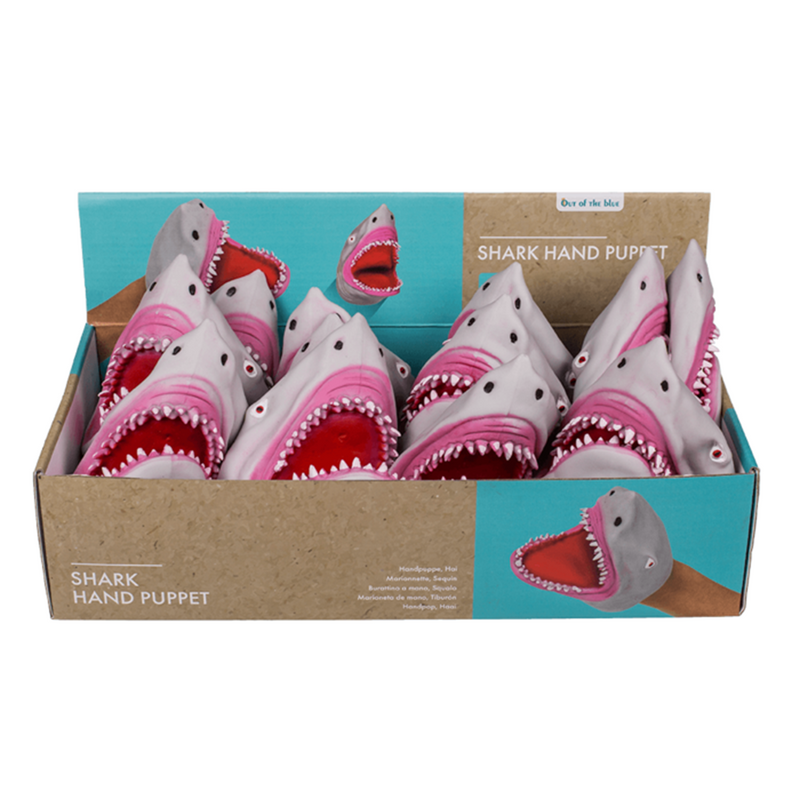 Afbeelding laden in galerijviewer, Dsp handpop haai. ca. 15 cm. 12 stuks in
