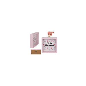 Ootb spaarpot little princes hout 20x20x5cm