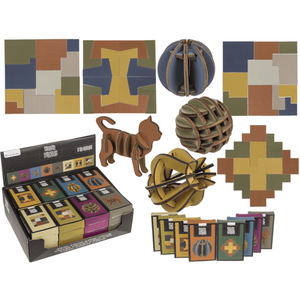 Dsp houten puzzel, 8 assortie in doos.