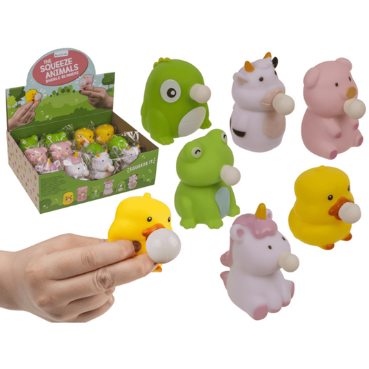 Dsp. knijp dieren, bellenblaasjesblazers