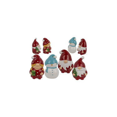 Ootb kerst gnoom 4x3x6cm 4 assorti