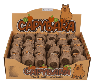 Sleutelhanger capybara. 10 cm. 2 a 24 st