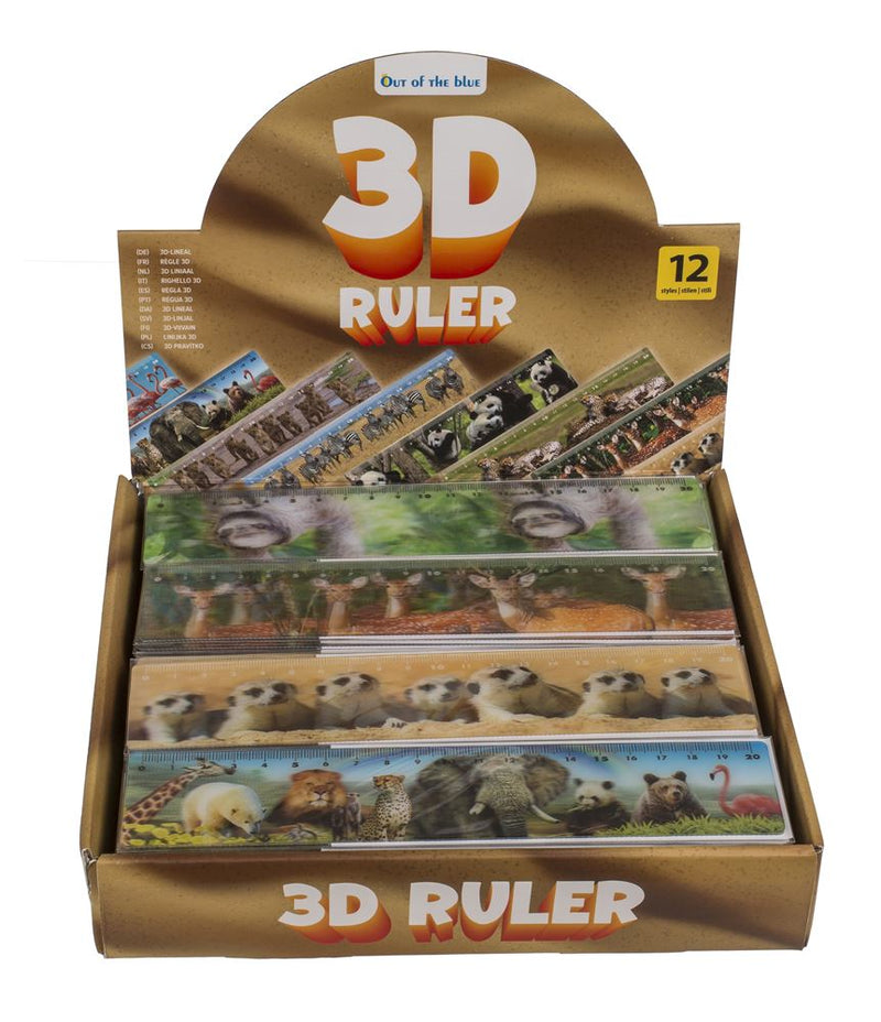 Afbeelding laden in galerijviewer, Dsp lineaal wilde dieren, 21 cm. 12 ass.
