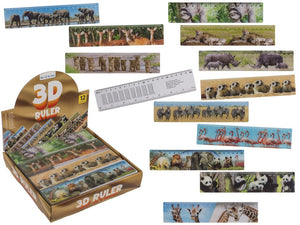 Dsp lineaal wilde dieren, 21 cm. 12 ass.