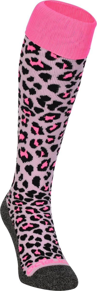Brabo bc8450b socks cheetah soft pink unisex sportsokken - soft pink