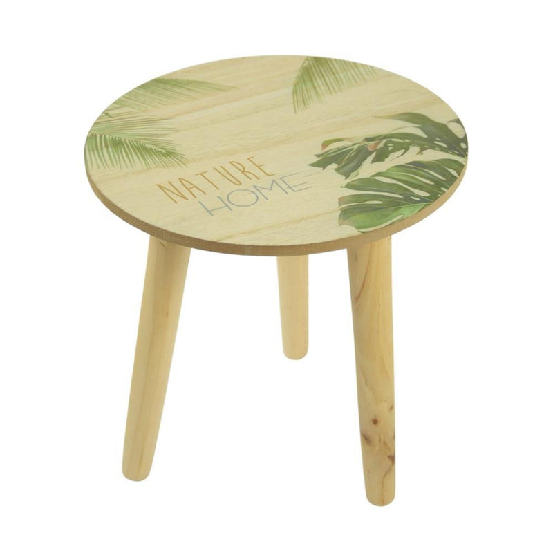 Load image into Gallery viewer, Basic noor living houten bijzettafel nature home 25 cm
