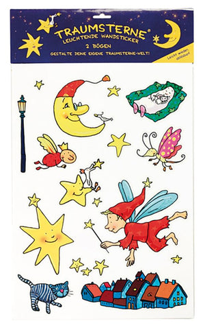Droomsterren: wandstickers glow (6 stuks