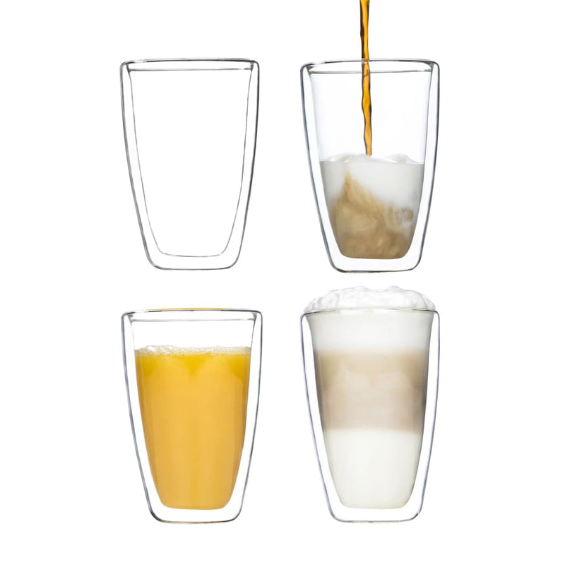 Load image into Gallery viewer, HI HI 2-delige Glazenset latte macchiato 400 ml transparant
