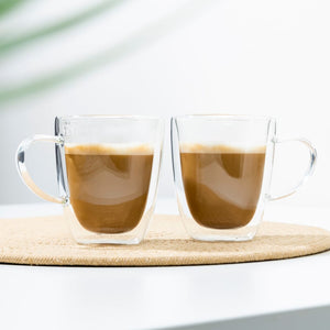 Hi cappuccinoglazenset 2-delig 270 ml transparant