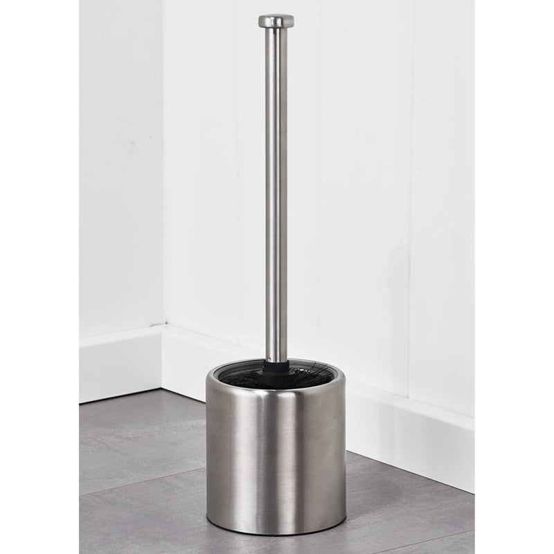 Load image into Gallery viewer, Hi toiletborstel met houder 10 cm roestvrij staal
