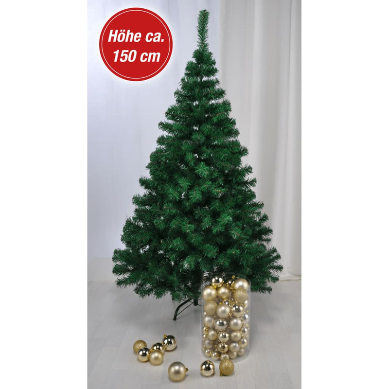 Load image into Gallery viewer, HI HI Kerstboom met metalen standaard 150 cm groen
