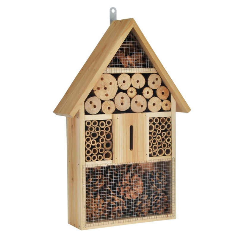Load image into Gallery viewer, HI HI Insectenhotel 31x10x48 cm hout naturel
