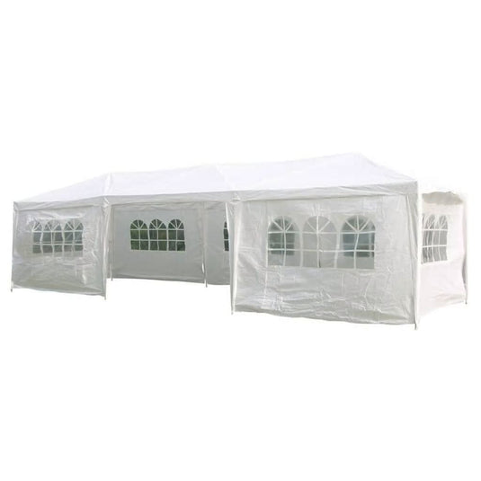 Hi partytent met zijwanden 3x9 m wit