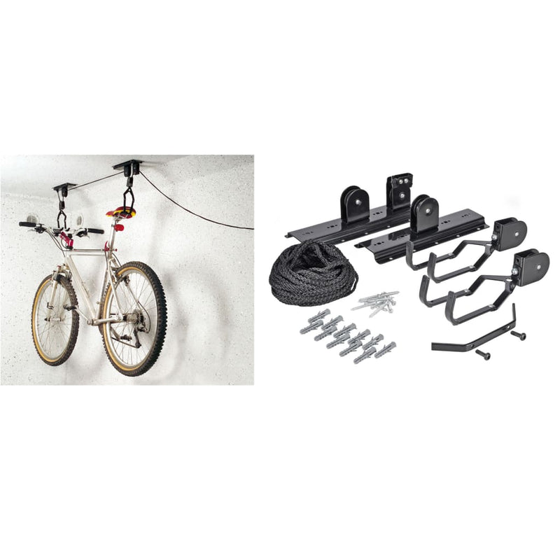 Load image into Gallery viewer, Hi fietslift metaal zwart
