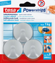 Tesa powerstrips plakhaak small rond chroom
