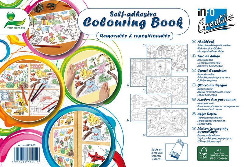 Load image into Gallery viewer, Van der doelen info notes in-8719-08 kleurboek 300mm x 200mm colouring book
