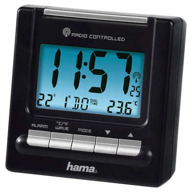 Hama wekker- rc200 - radio controlled - alarm- zwart