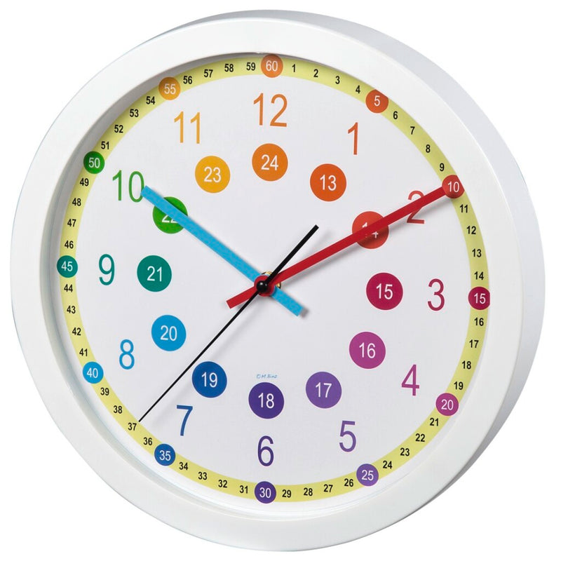 Load image into Gallery viewer, Hama wandklok voor kinderen easy learning diameter 30 cm geluidsarm
