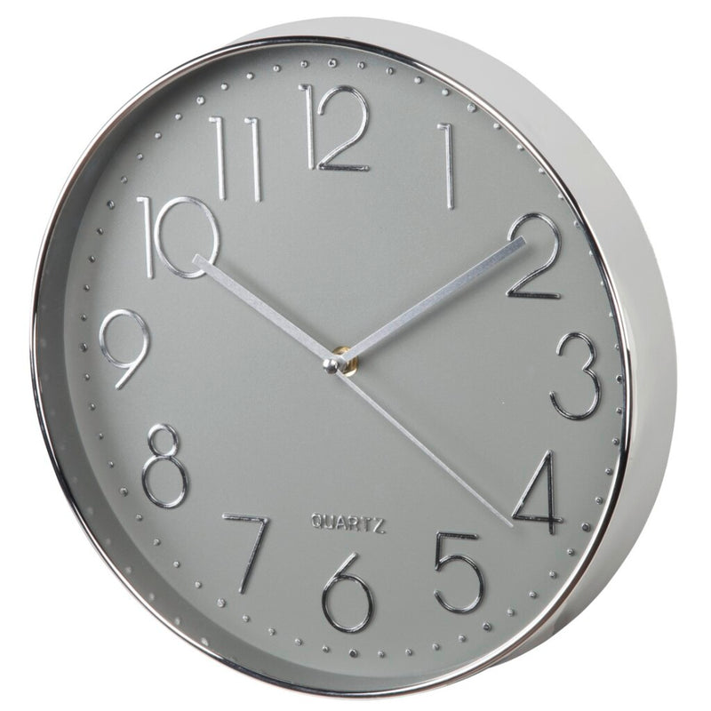Load image into Gallery viewer, Hama wandklok elegance ø 30 cm geluidsarm zilver grijs
